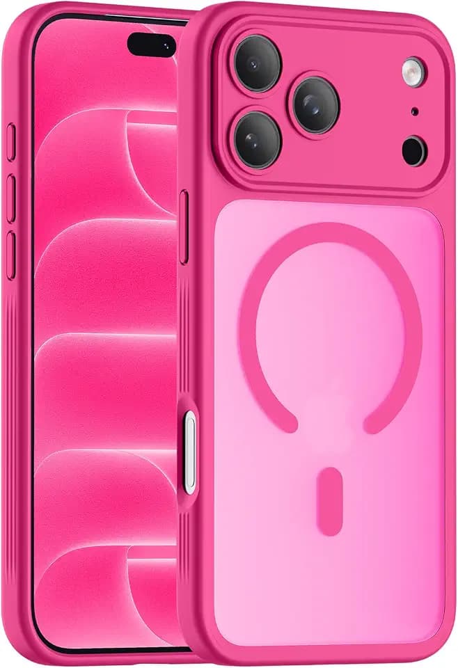 Symcele Designed for iPhone 18 Pro Max Case/iPhone 17 Pro Max,Hot Pink