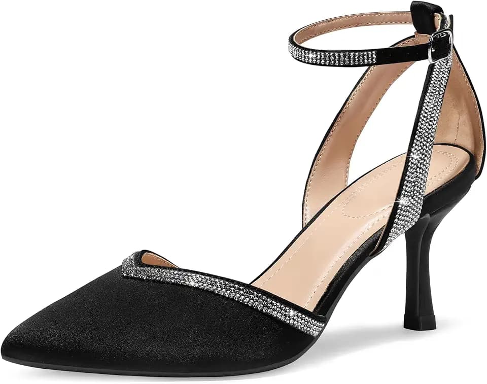 mysoft Women's Closed Toe Kitten Heels Comfortable Dress Pumps Shoes