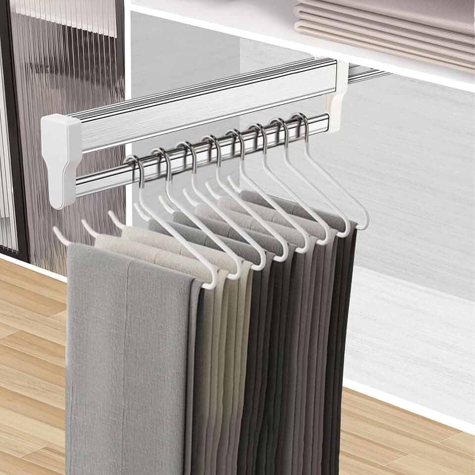 Kleiderstange Ausziehbar, Teleskopstange für Kleiderschrank, 292mm