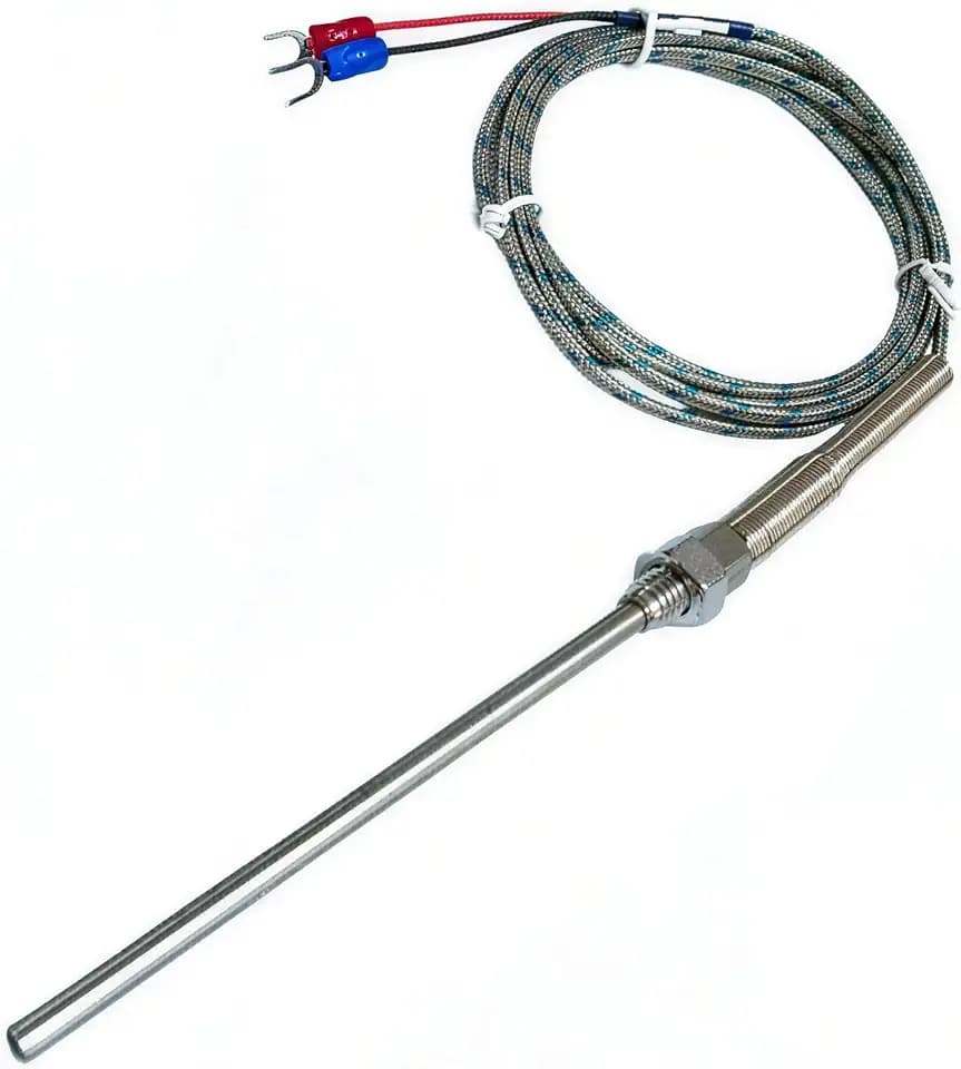 K-Type Thermocouple Probe M8 Pipe Thread 6.6ft Long