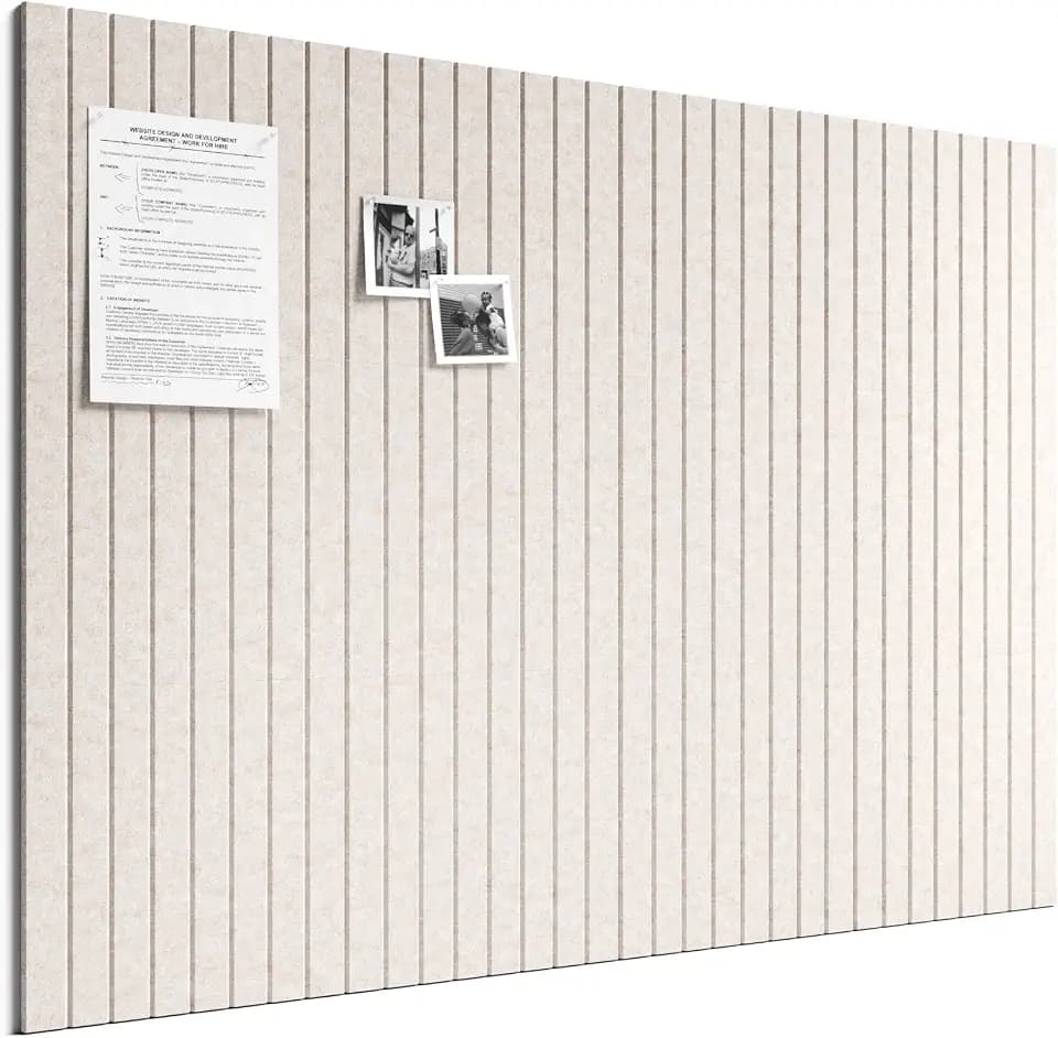 Bumusty 48"x 36" Large Felt Bulletin Board Tiles, Oatmeal