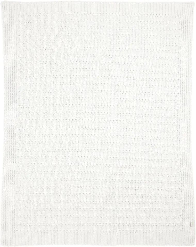 Mamas & Papas Kindergarten Strickdecke klein weiß gestreift 70 x 90 cm
