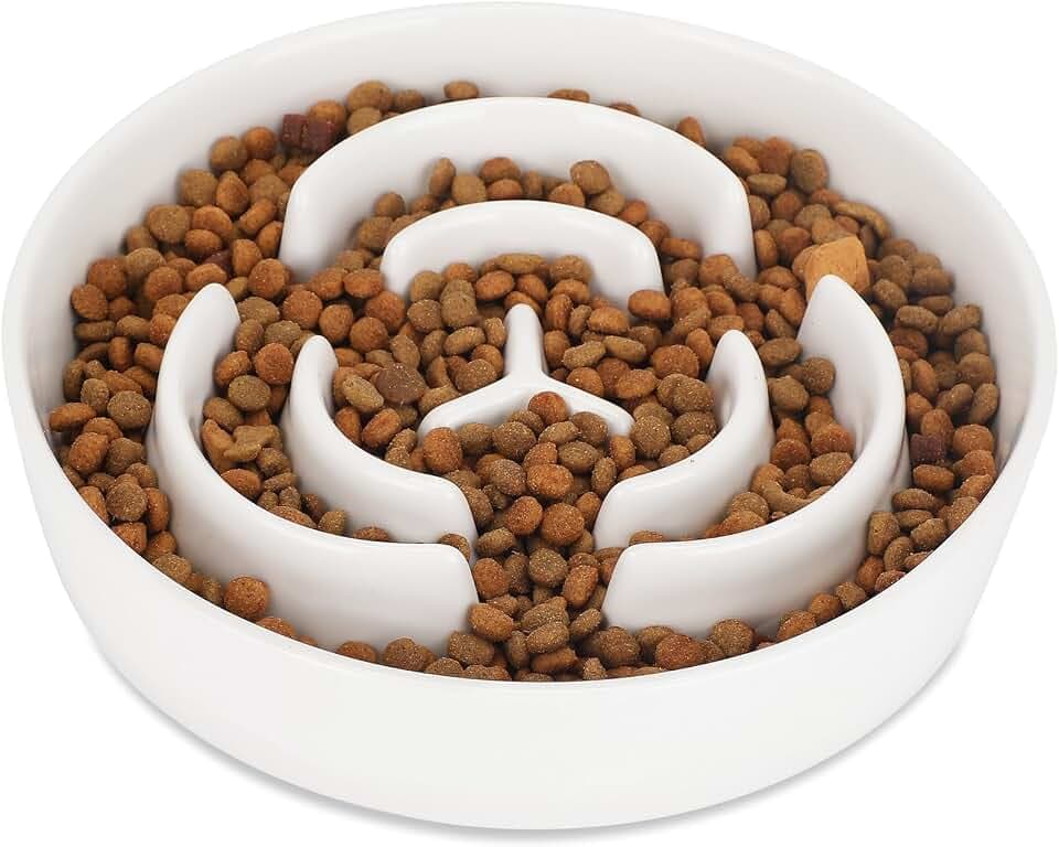 Antischlingnapf Hunde Keramik, Slow Feeder Hundenapf Ø 15.5cm