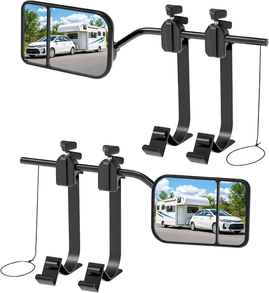 Wohnwagen Spiegel Auto Spiegel für Wohnwagen universal Zusatzspiegel Wohnmobil Außen Konvexspiegel wohnwagen 360° Drehung einstellbar für alle gängigen Fahrzeugtypen,Type 4