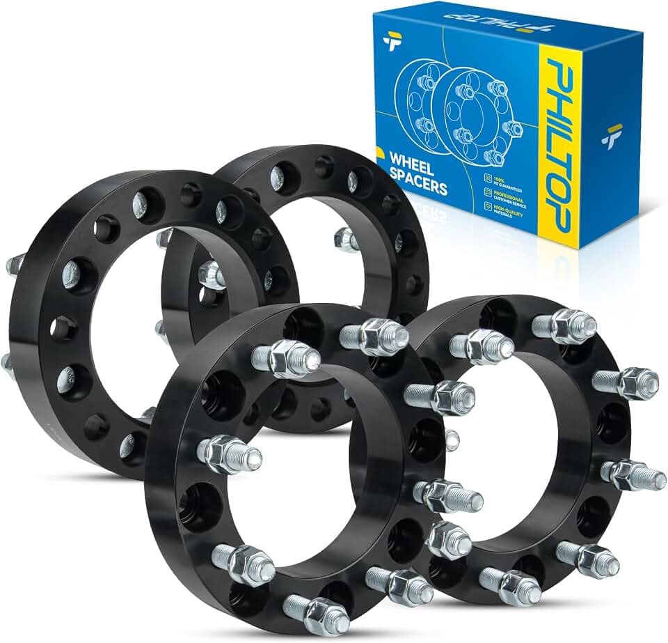 PHILTOP 8x170 to 8x6.5 Wheel Adapters,1.5" Lug Wheel Adapters Change Bolts Pattern fit for for 2003-2022 F-250 Super Duty, F-350 Super Duty, Excursion, Thread Pitch M14x1.5 Hub Bore 130mm - 4pcs