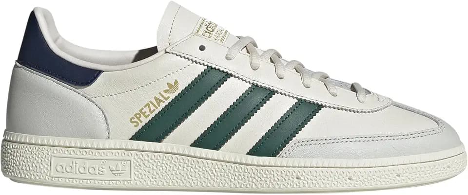 adidas Handball Spezial Mens Shoes, Chalk White/Collegiate Green/Night Indigo, Size 12