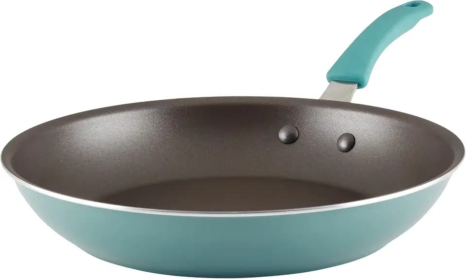 Rachael Ray Cook + Create Nonstick Frying Pan/Skillet, 12.5 Inch, Agave Blue
