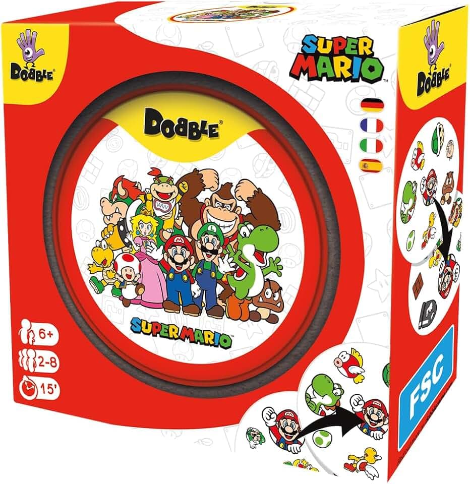 Asmodee, Dobble Super Mario, Rasantes Familienspiel, Mehrsprachig