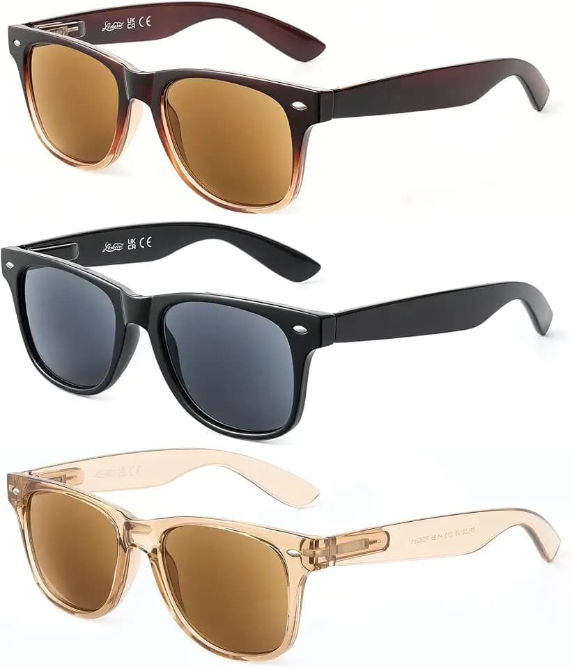 LADEESSE 3 Pack Reading Sunglasses for Women, UV400 Sun Readers Glasses Spring Hinge Outdoor Sunglasses(Not bifocal)