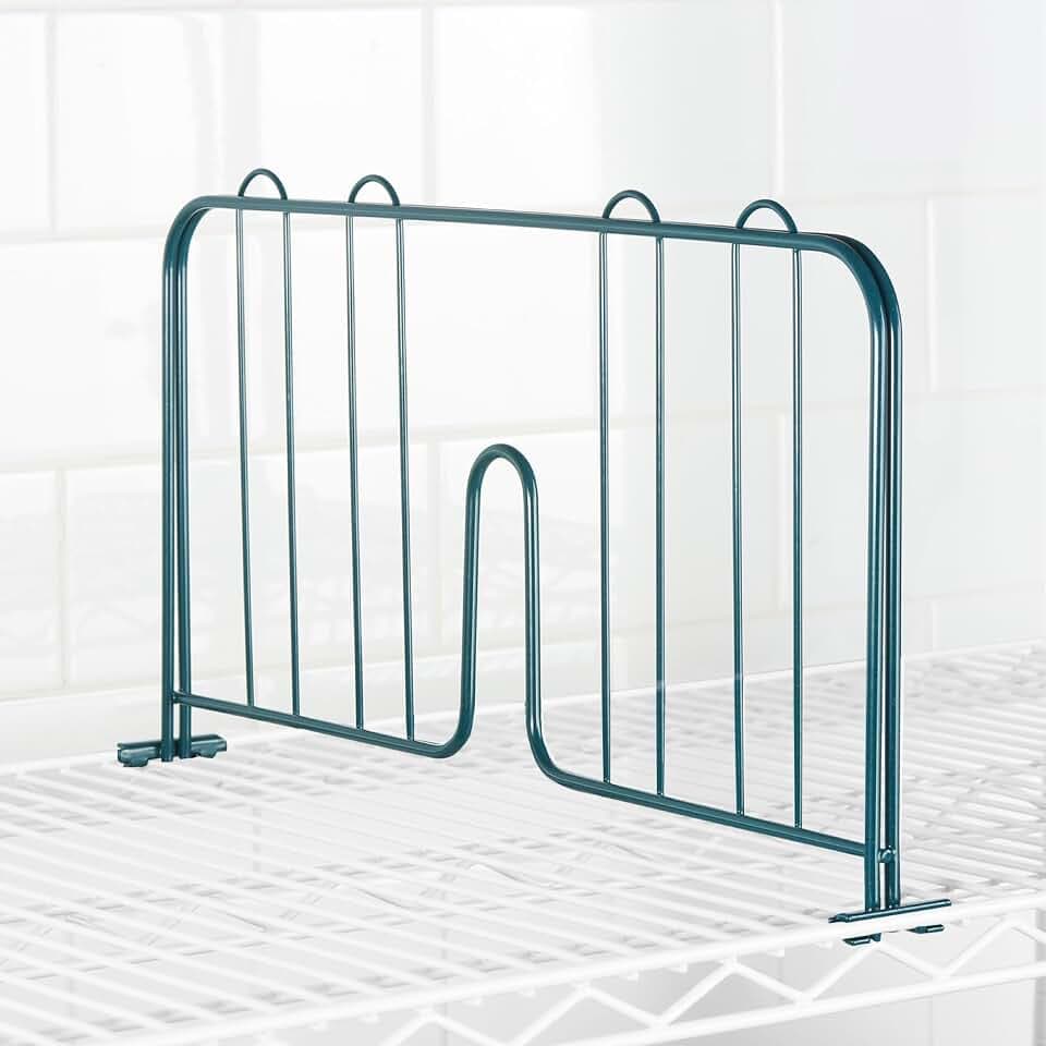 APLSS 4 Pack 18" W x 9" H Green Epoxy Shelf Divider for Heavy Duty Wire Shelving, Dry&Wet Storage, NSF Certified