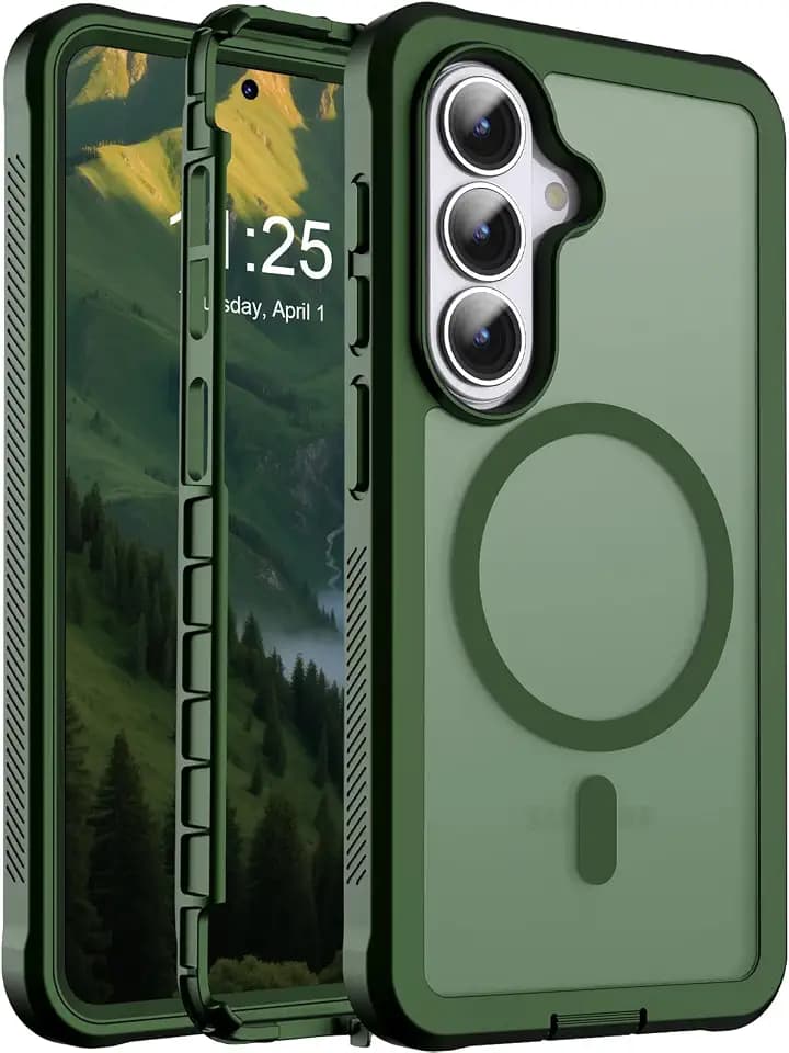 jaroco Magnetic for Samsung Galaxy S26 Case 6.3"-Army Green