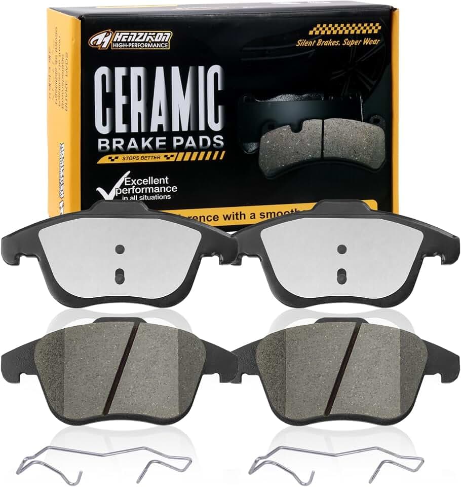 Ceramic Front Brake Pads Set Compatible with 2015-2018 Audi Q3/Q3 Quattro;2012-2020 Volkswagen Passat;2009-2017 Volkswagen Tiguan;2017-2018 Volkswagen Tiuan Limited (D1375)
