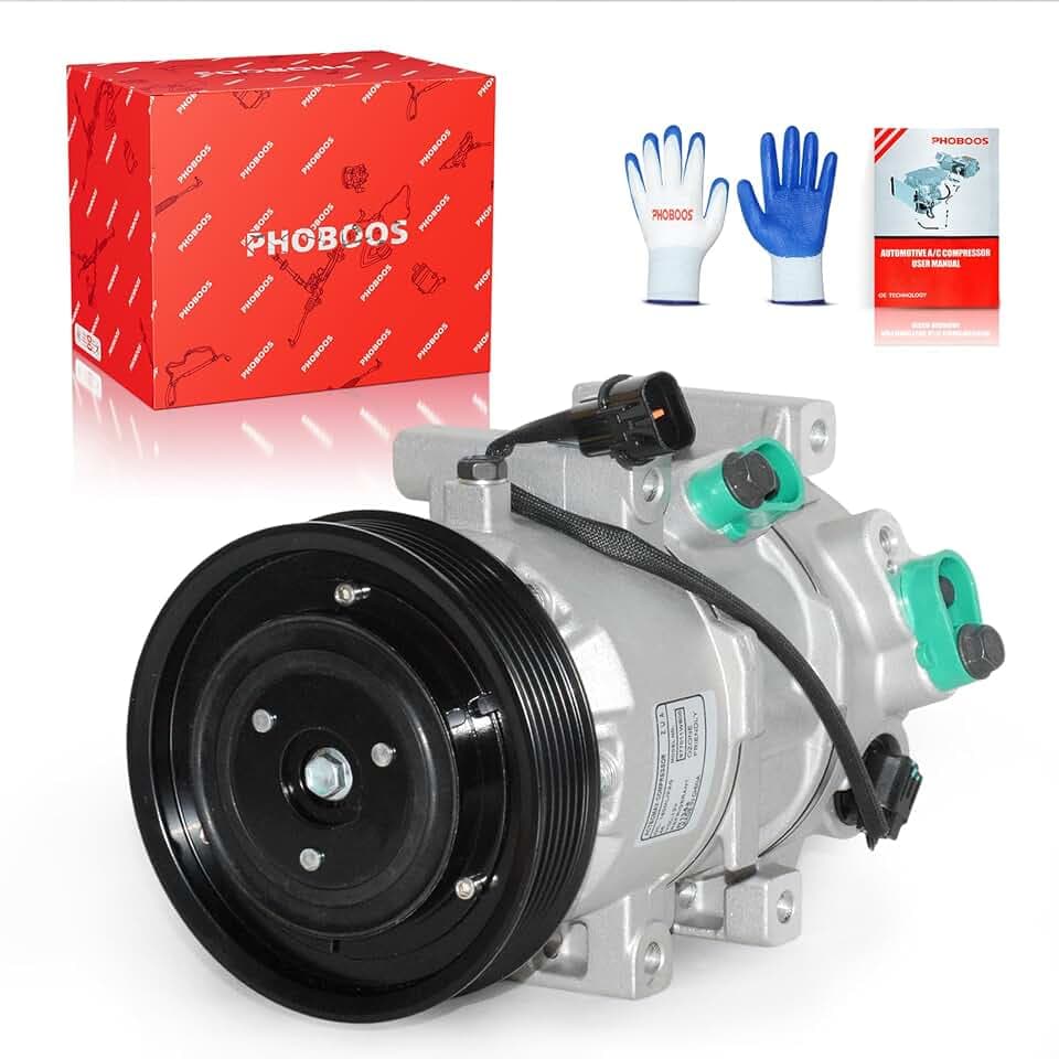 PHOBOOS A/C Compressor with Clutch Compatible with Hyundai & Kia