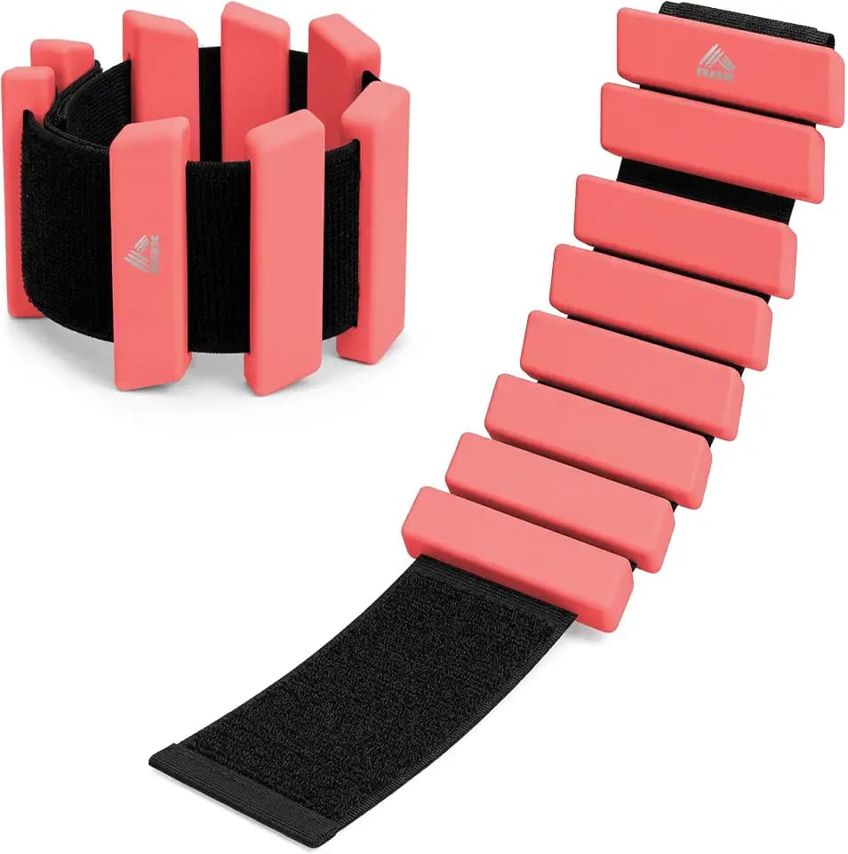 RBX Adjustable Ankle & Wrist Weights, Customizable for Pilates, Yoga, Walking, Barre, Home Workouts & Strength Training