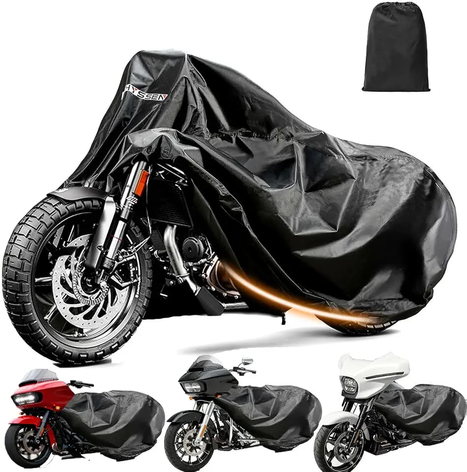 Heavy Duty Motorcycle Cover for - Enhanced Waterproof Motorcycle Covers Outdoor Storage Applicable to mainstream medium-sized motorcycles car on the market(XXXL)