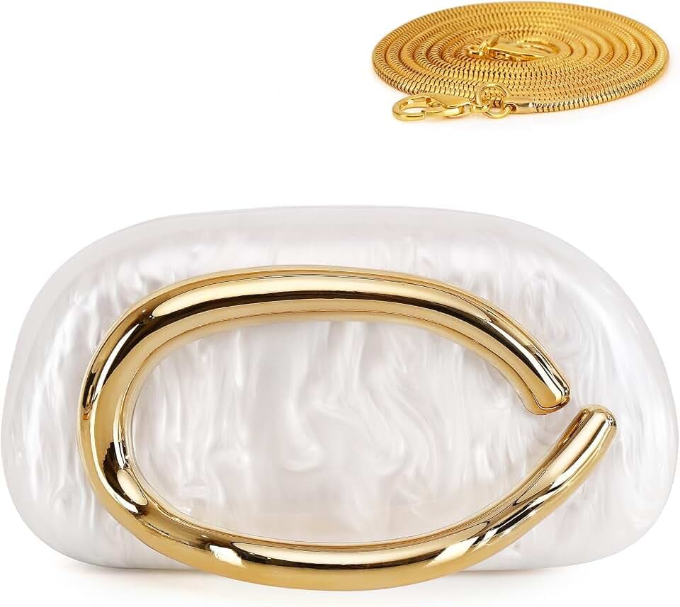 Labair Acrylic Clutch Purses for Women Marble Evening Bag.