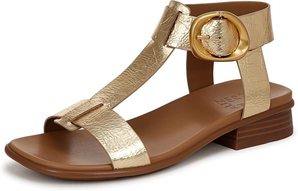 Naturalizer Women's Brandy T-Strap Buckled Sandal