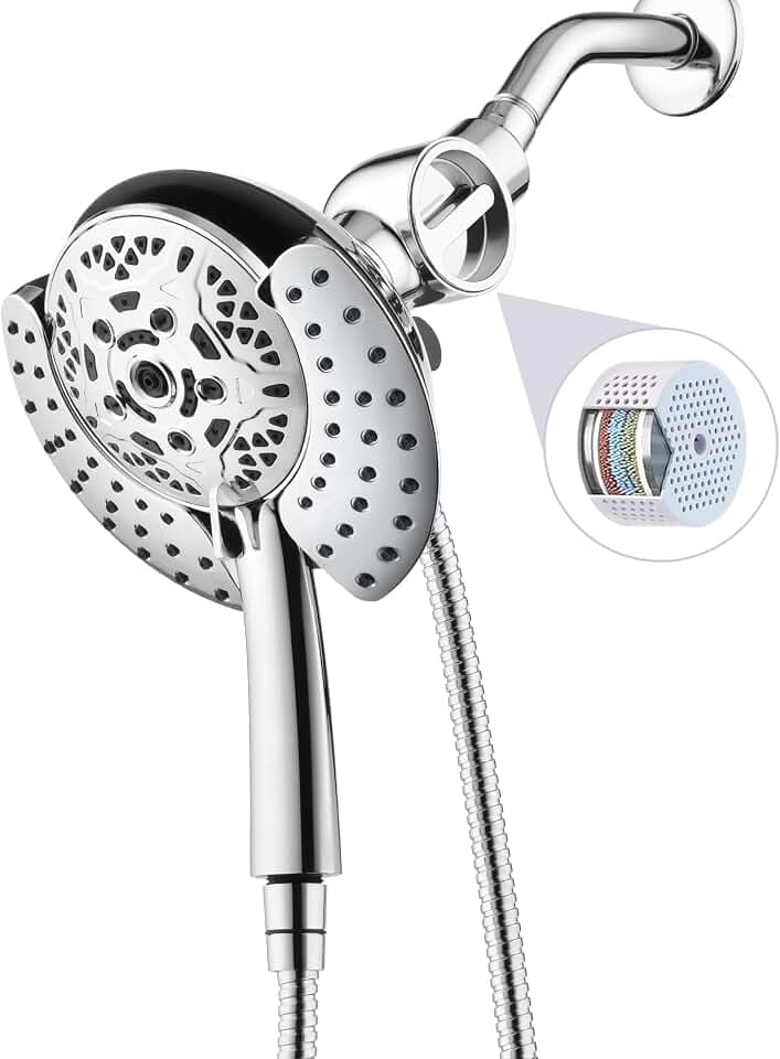 INAVAMZ 2 in 1 Shower Head with Handheld Combo High Pressure Chrome 2.5 GPM