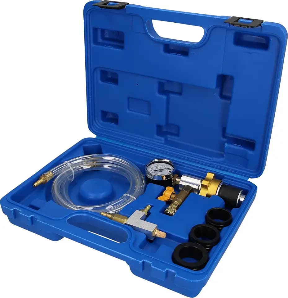 BRILLIANT TOOLS BT521050 Kühlsystem Befüll- und Entlüftungsgerät | 6-tlg. [Powered by KS TOOLS], Mit Stabilem Blauen Transportkoffer