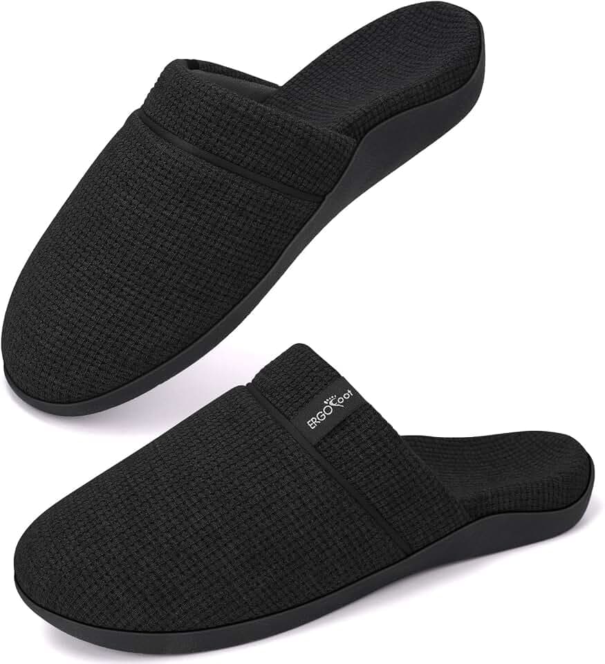 ERGOfoot Womens Orthopedic Slippers with Arch Support, Slip On