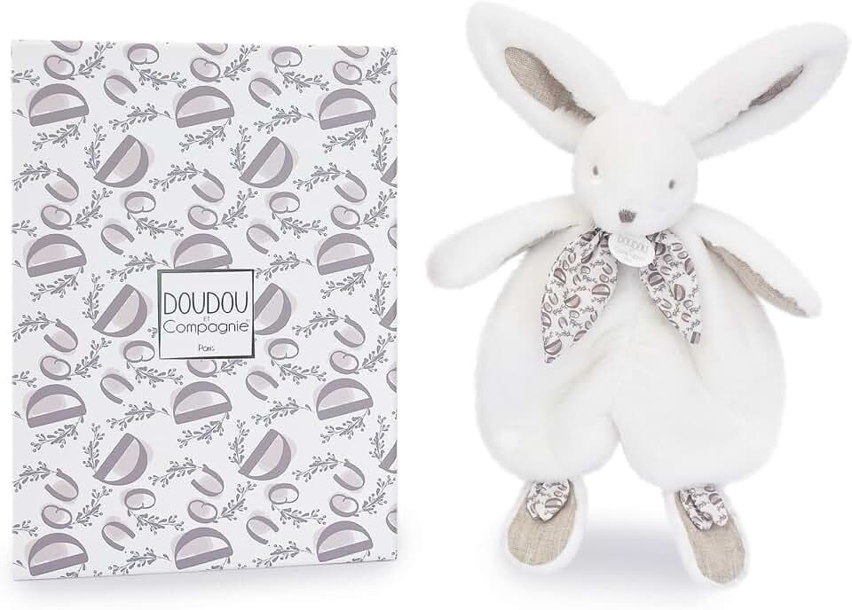 Doudou et Compagnie Kuscheltier Hase – Schmusetuch weiß
