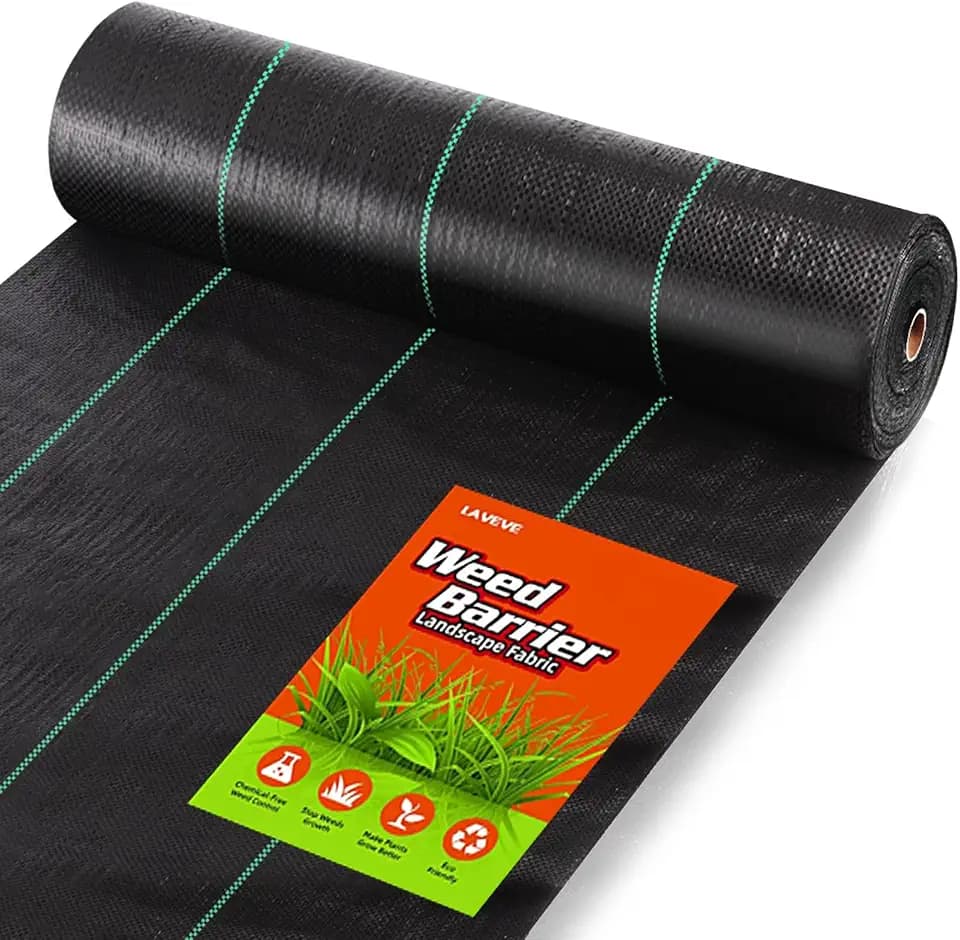 LAVEVE Heavy Duty Weed Barrier Landscape Fabric 5FT x 300FT