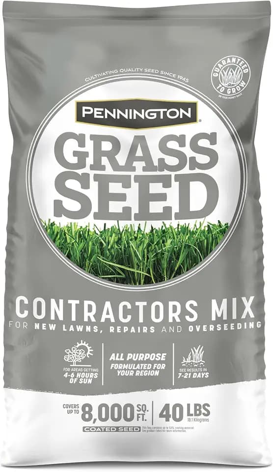 Pennington Contractors Northern Grass Seed Mix, Rapid Grass Seeds for Lawn, 40 lb