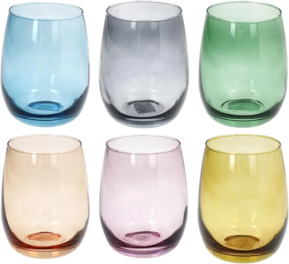 Tognana, Set mit 6 Gläsern 400 cc Rhapsody, Glas, Mehrfarbig