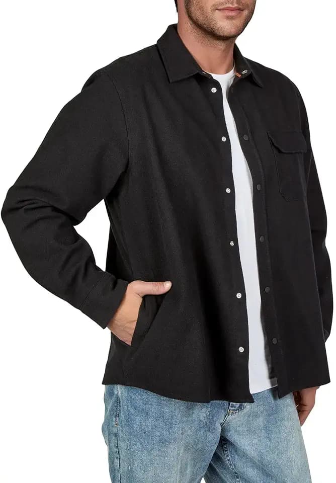 riverso Overshirt Herren Langarm Hemd Regular Fit RIVVincent Flanellhemd