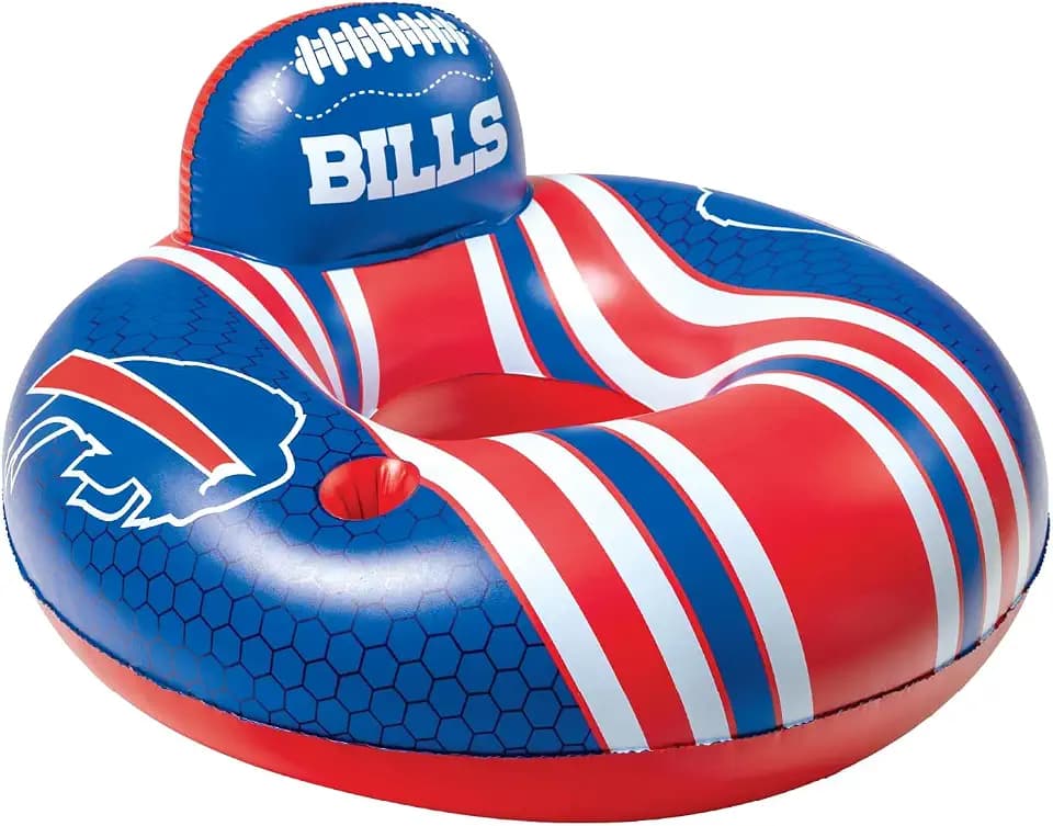 BigMouth 42” Inflatable Pool Floats Officially Licensed NFL Fan Gear Merchandise Back Support Inner Tube for Adults and Teens