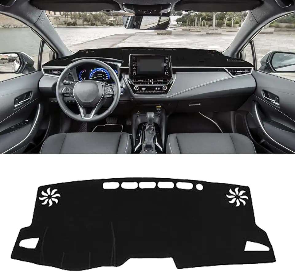 Dash Cover for 2019-2025 2026 Toyota Corolla Accessories,Polyester Dashboard Cover for Corolla, Non-Slip Dash Mat No Glare UV Rays Protector Dash Pad