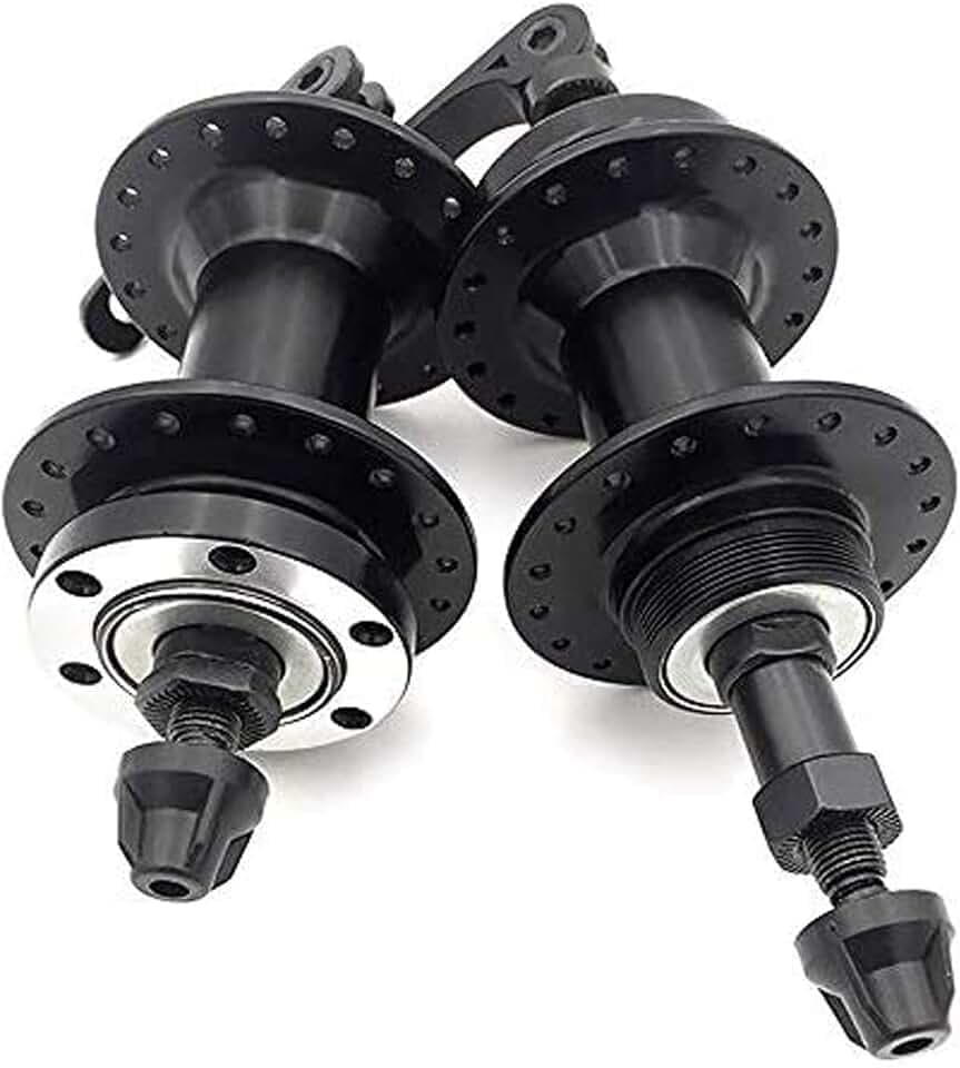 Bike Wheel Part Bicycle hub, Bike Hub 3/8 x14G x 36H x 100mm x 136mm, Quick Release,Alum,One Pair,4.29 inch x5.73 inch Front Width and Rear Width