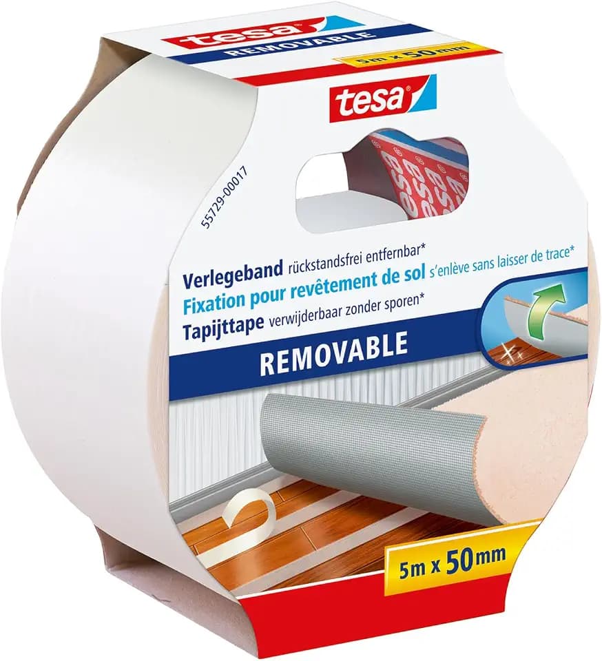tesa Verlegeband rückstandsfrei entfernbar - 5 m x 50 mm