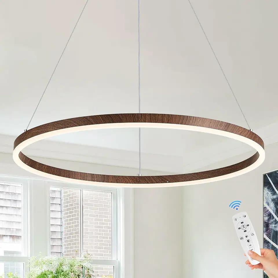 Ring Chandelier Modern LED Chandelier Light Fixture 24 inches