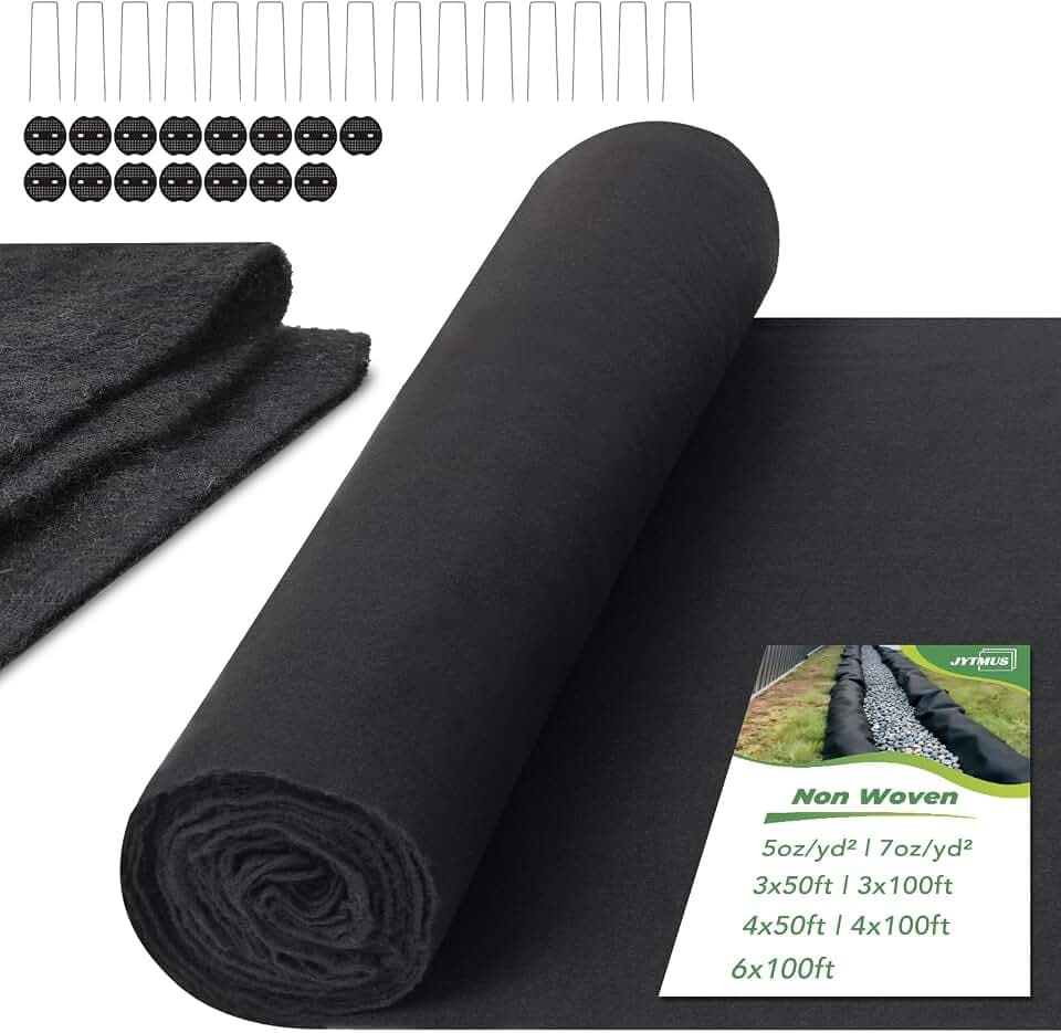 7oz/yd² 3ft×100ft Heavy Duty Non Woven Geotextile Fabric, Premium PET Landscape Fabric for French Drain, Drainage & Filtration, Gravel, Paver Base & Erosion Control