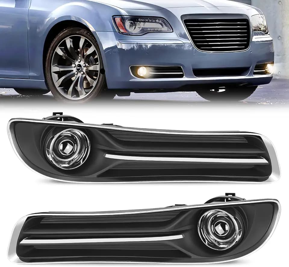 Nilight Fog Light Assembly Compatible with 2011 2012 2013 2014 Chrysler 300