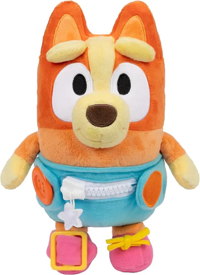 Dress & Play Baby Bingo Plush, Learn to Dress Doll for Toddlers