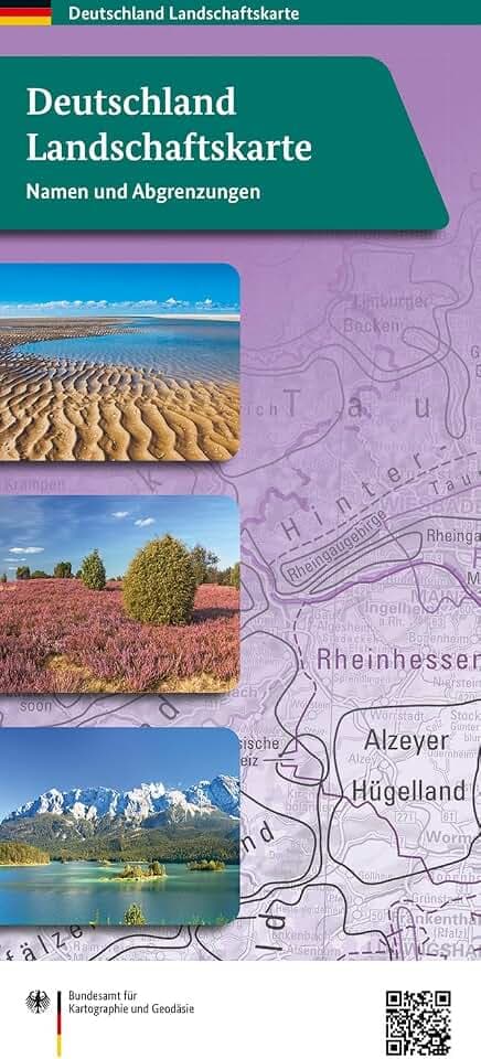 Deutschland Landschaftskarte: Namen und Abgrenzungen 1:1 000 000 (Topographische Karten 1:1 000 000)