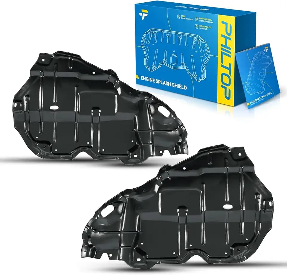 PHILTOP Engine Splash Shield Compatible with 2007-2009 Toyota Camry, 2Pcs