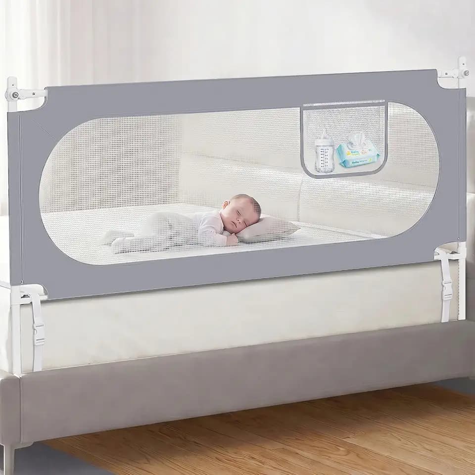 Rausfallschutz Bett 200cm, Höhenverstellbar Bettgitter Rausfallschutz