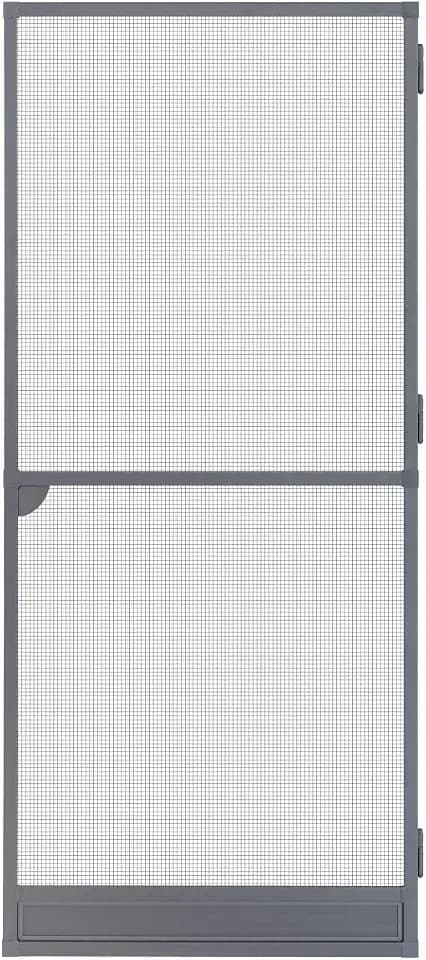 Schellenberg 70094 Fliegengitter Balkontür, Insektenschutz Tür Premium, Aluminium Rahmen, Fiberglas-Gewebe, 100 x 215 cm, anthrazit