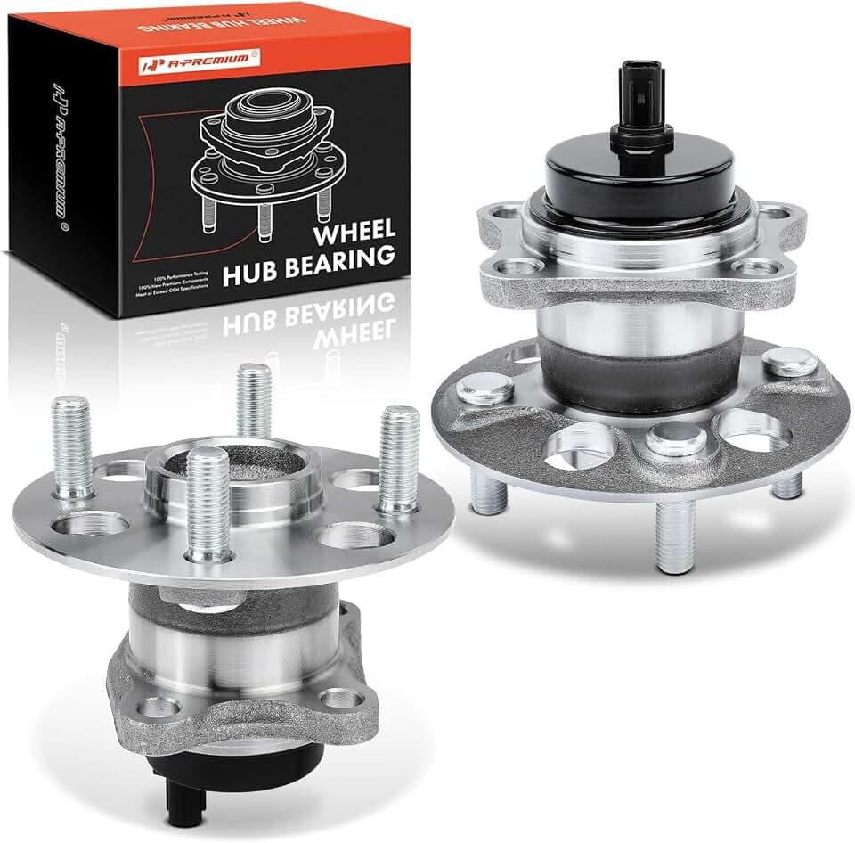A-Premium 2 x Rear Wheel Bearing and Hub Assembly with ABS & 4-Lug