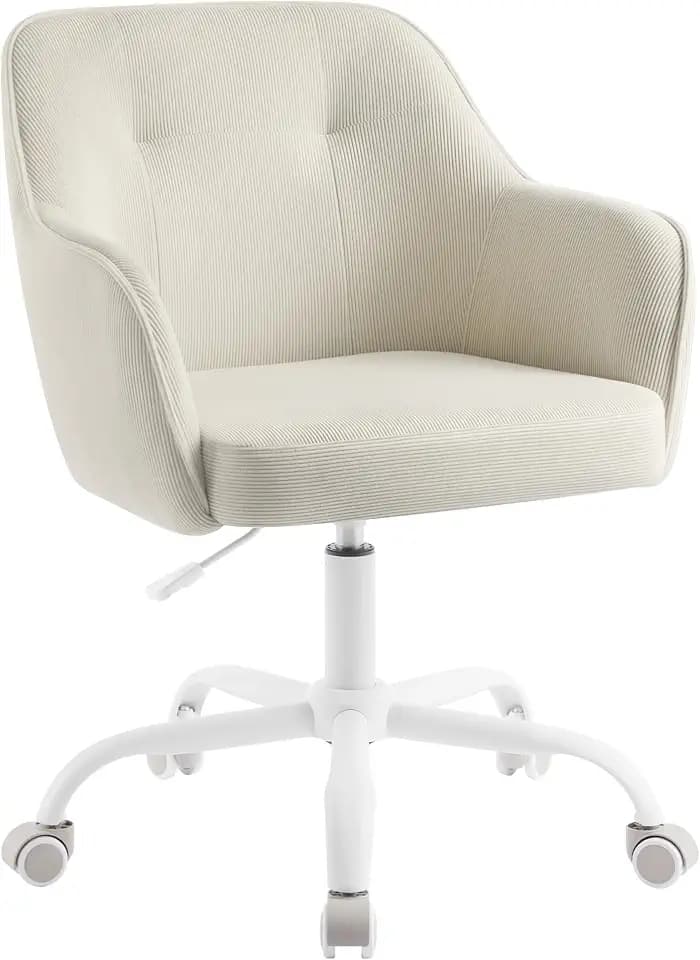 SONGMICS Bürostuhl, Ergonomischer Drehstuhl, Höhenverstellbar, Cord
