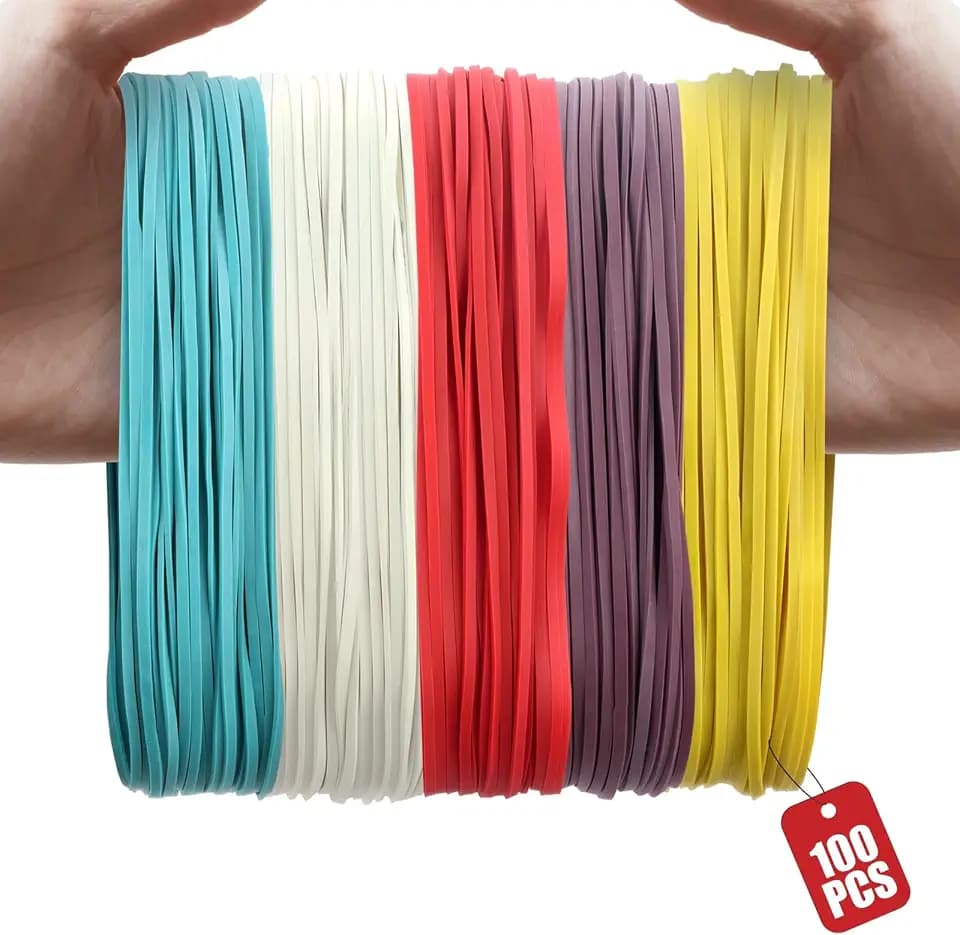 100 Stück Gummiringe 180 x 3 mm Bunte Gummibänder