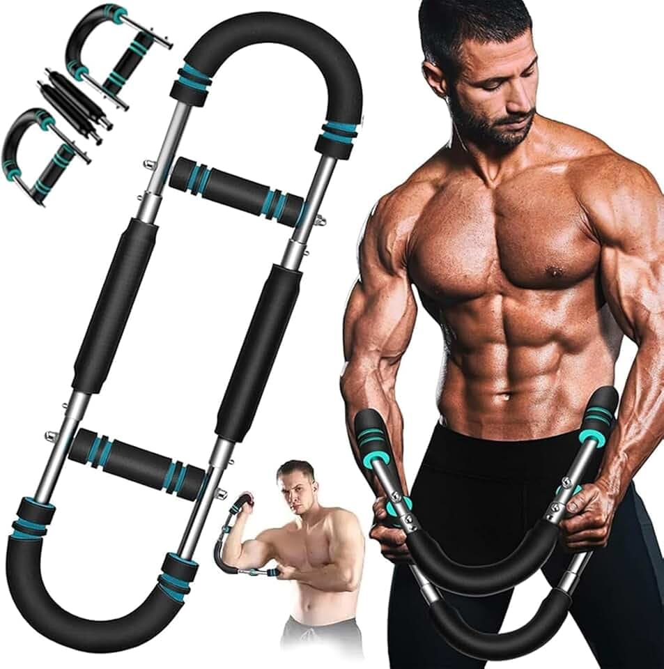 Twister Armtrainer,U-förmiger Griffkraft Trainer,Unterarm Trainingsgerät,Chest Expander,Multifunktionaler Fitnessgeräte für Zuhause