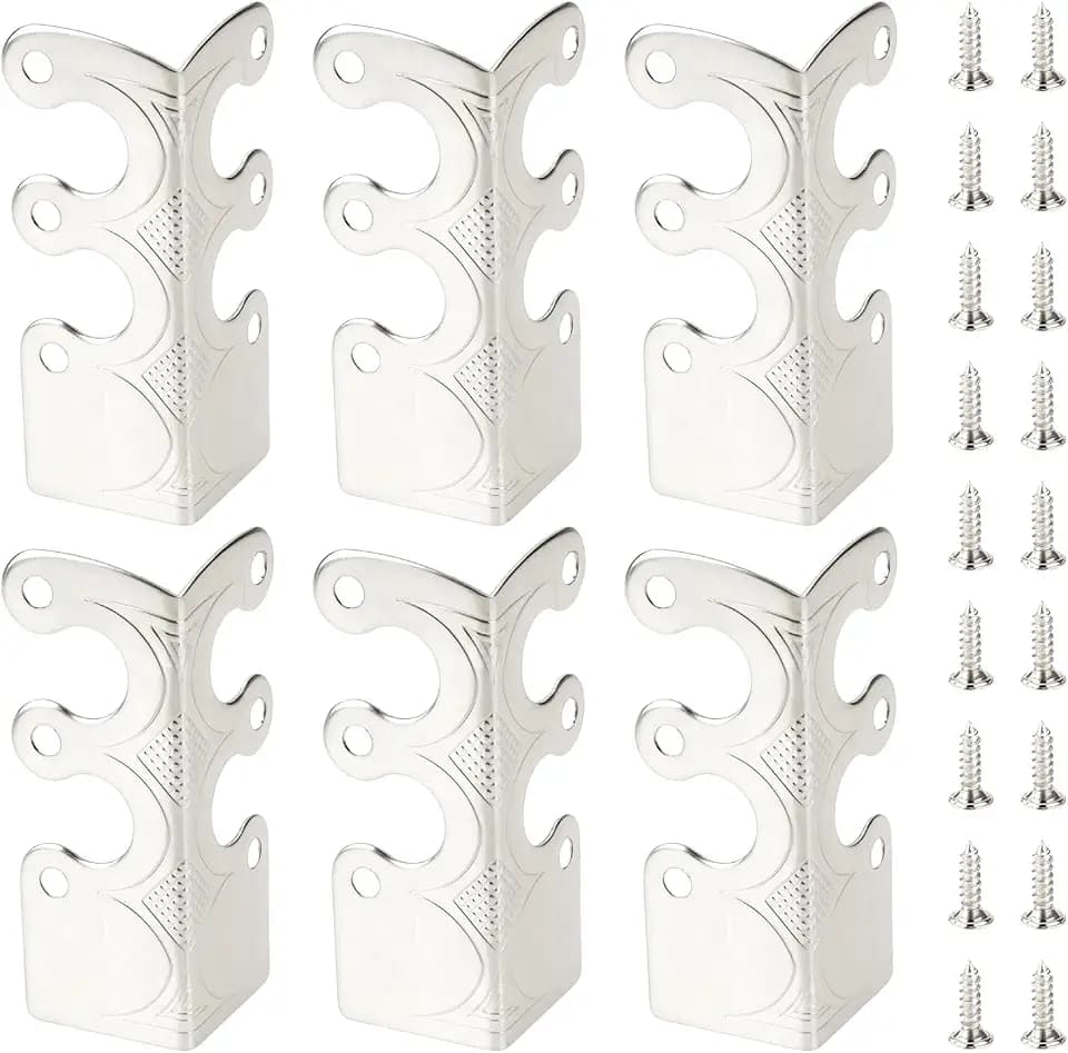 12 Stück Eckenschutz aus Metall für Fußleisten mit Schrauben für Möbel Wohnzimmer Büro Und Schmuck Geschenkboxen Verpackung 4,8 X 2,9 X 2,1 Cm Weißnickel