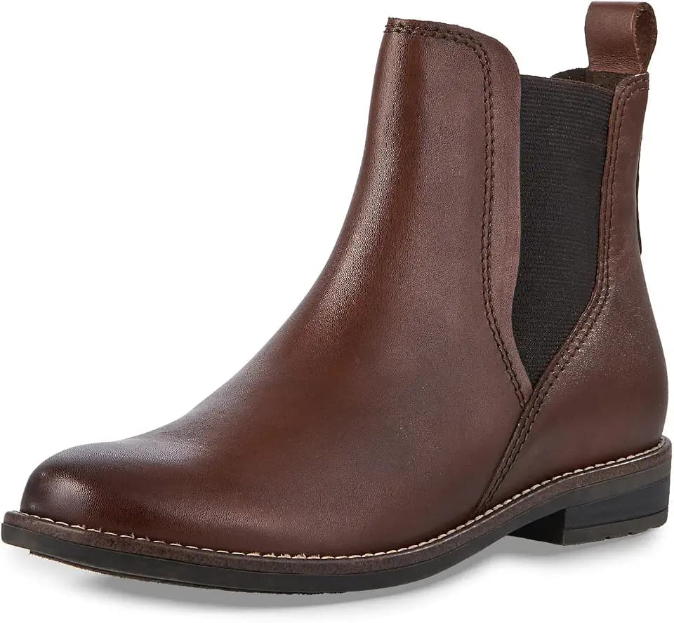 MARCO TOZZI Damen Chelsea Boots aus Leder zum Schlupfen