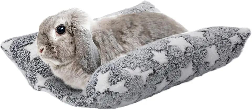 MEWTOGO 15.7" x 14" Bunny Bed for Rabbit Cage, Thickened & Soft