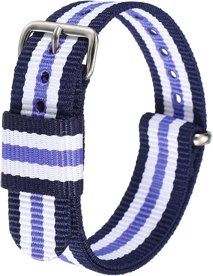 HARFINGTON Nylon Watch Bands, with Stainless Steel Pin Buckles