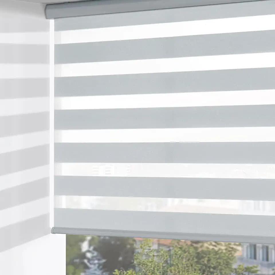 ChrisDowa Cordless Zebra Blinds for Windows, Light Filtering Roller Shades